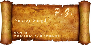 Percsy Gergő névjegykártya